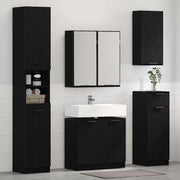 Set di mobili per il bagno 3 pcs Rovere Nero Legno multistrato