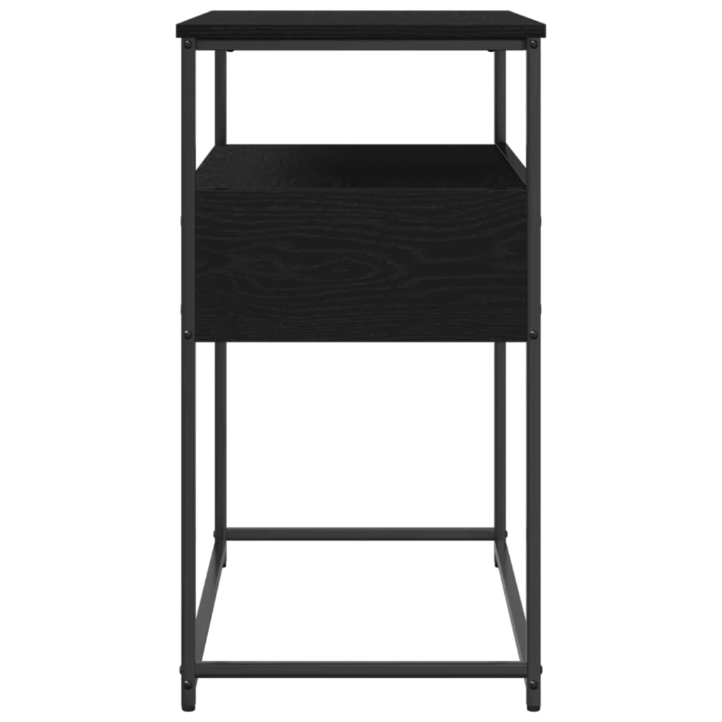 Tavolo consolle Rovere Nero 75 x 40 x 75 cm Legno multistrato 862938