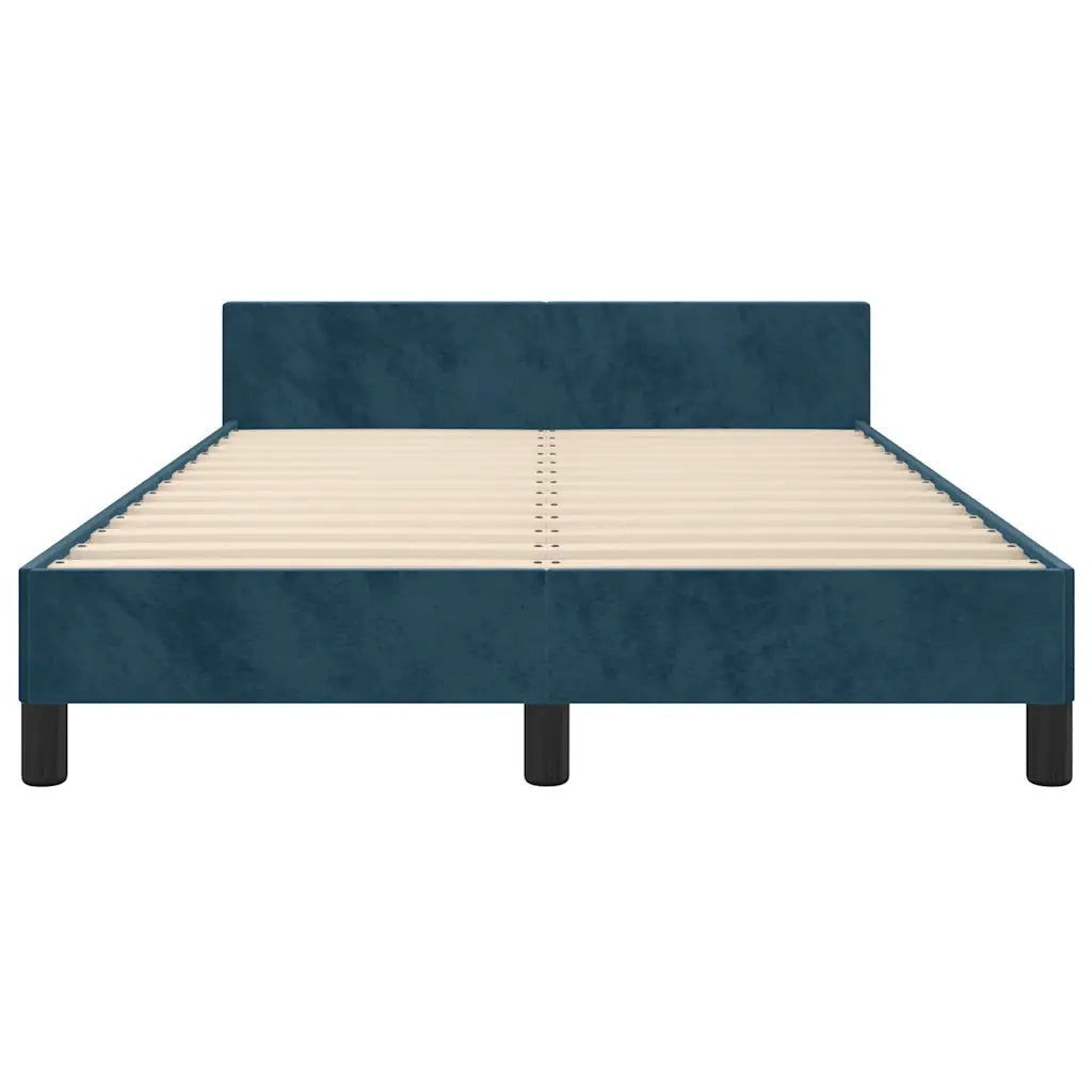 Giroletto senza Materasso Blu Scuro 120x190 cm Velluto 3270606