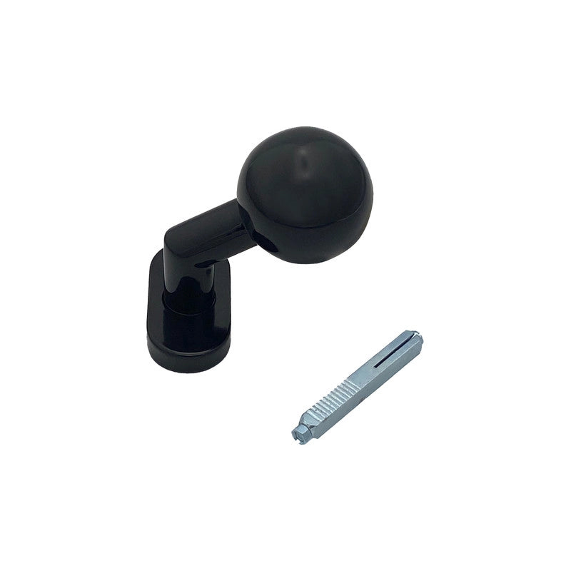 Maniglia su rosetta tonda SAGUATTI  D01/50Q in inox nero lucido