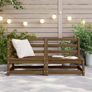 Set Divani da Giardino 2 pz Ambra in Legno Massello di Pino 805693