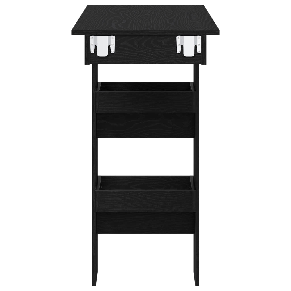Tavolo da Bar - Rovere Nero - 102x55x103.5 cm - Realizzato in Legno Ingegnerizzato