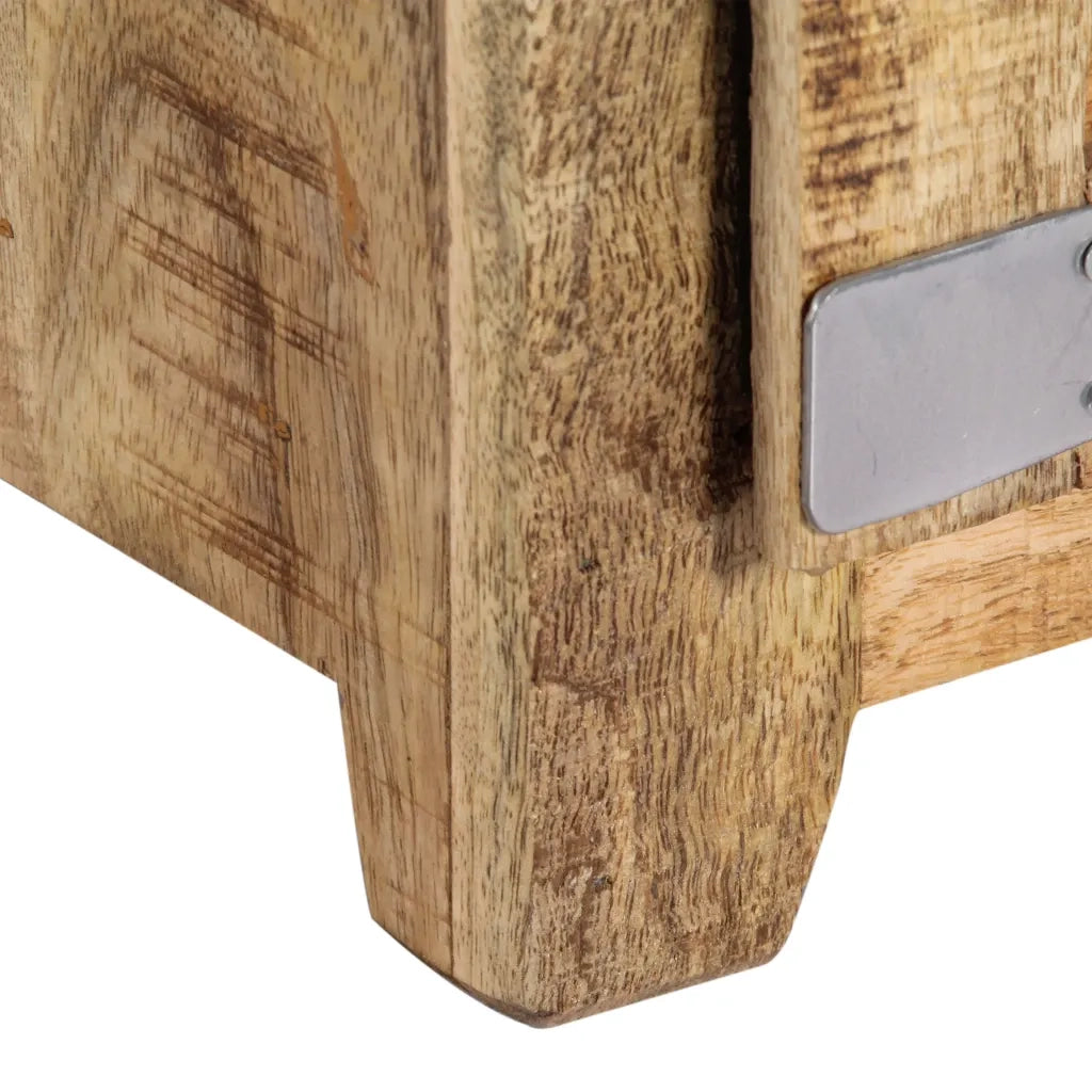 Tavolino da Salotto 70x70x30 cm in Legno Massello di Mango cod mxl 59783
