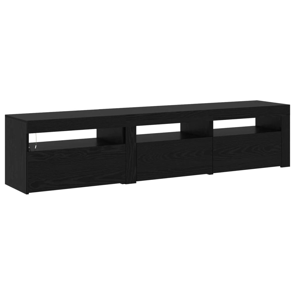 Mobile TV 2 pcs Rovere Nero 180 x 35 x 40 cm Legno multistrato 3332505