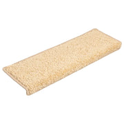 vidaXL Tappetini per scale 20 pz 65x21x4 cm Crema Bordo rettangolare