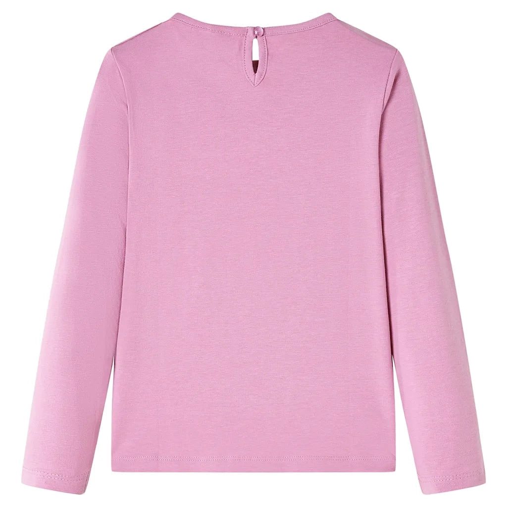 Maglietta per Bambini Maniche Lunghe Rosa Bruciato 92 13969