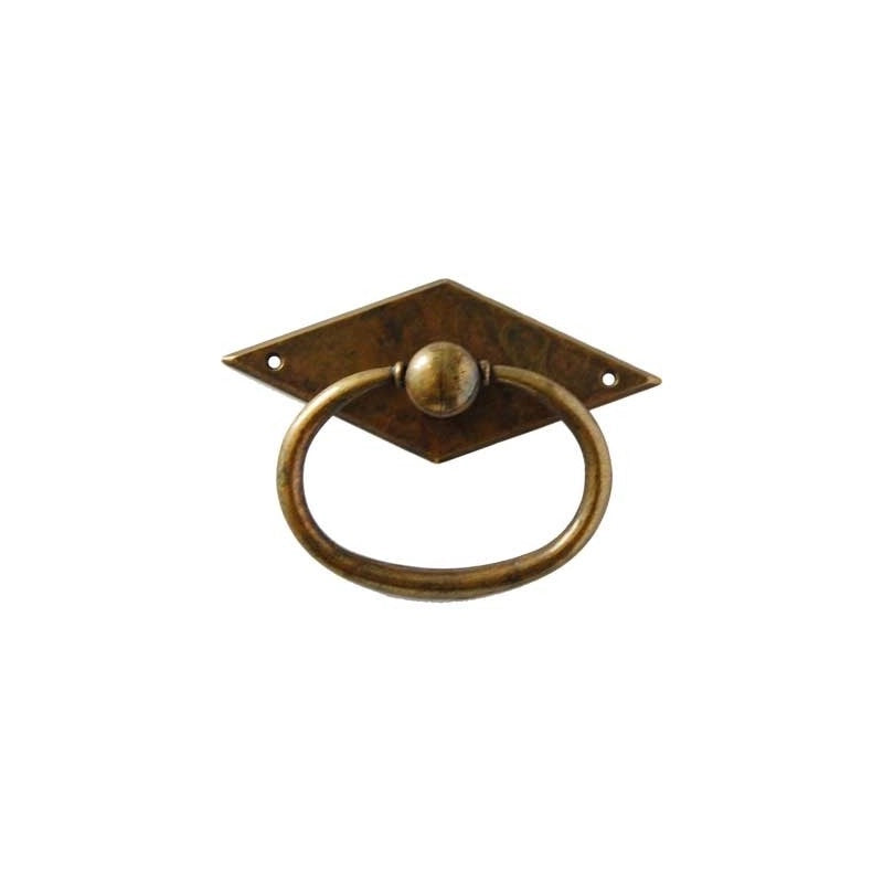 Maniglia per mobili 43x57 mm in zama finitura patinato antico