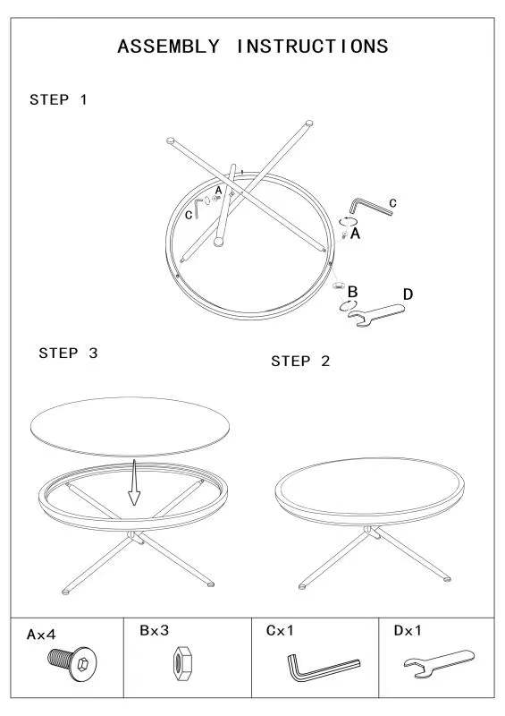 Tavolino Basso 70,5x65x57 cm con Ruote in Metallo Piano in Vetro