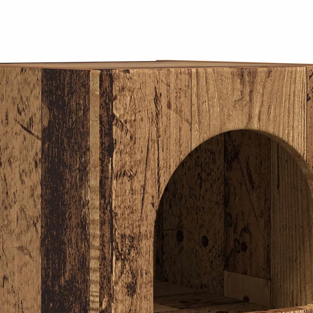 Comodino 2 pz-Set di 2 Tavolino da notte Legno vecchio 29.5 x 35 x 50 cm
