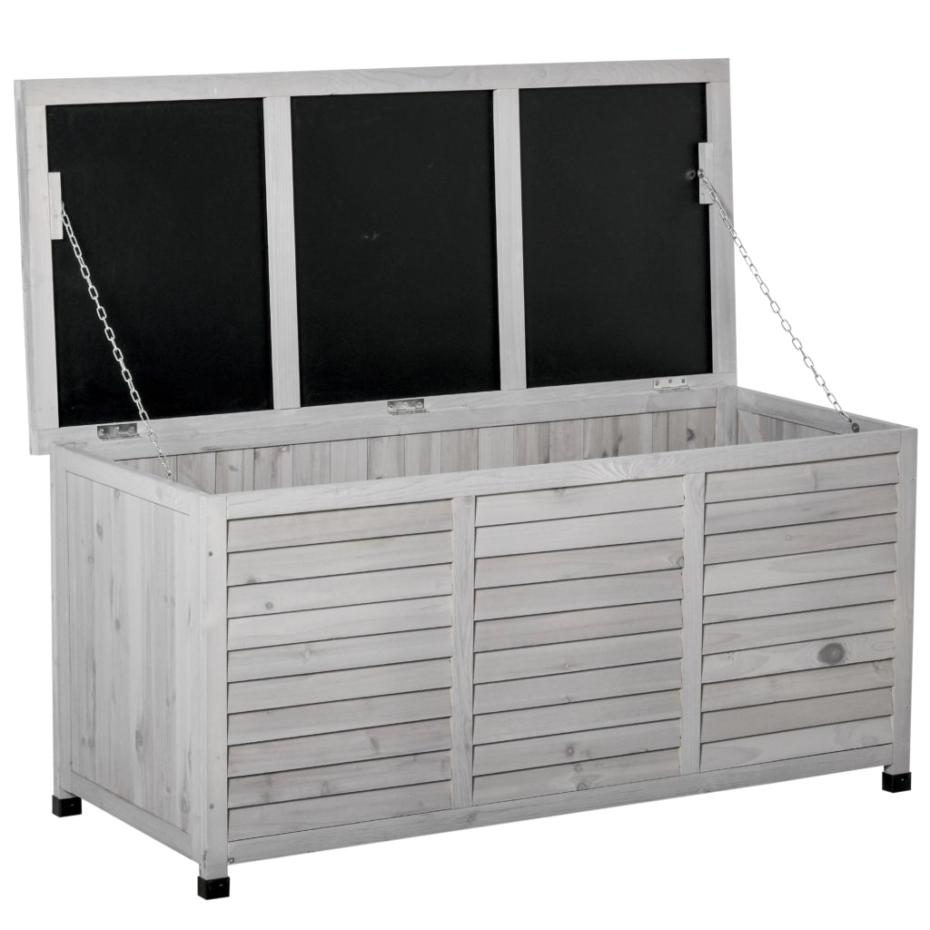 Cassa in Legno per Esterno 284L ¨C zephmum ¨C Grigio 127x56x60 cm