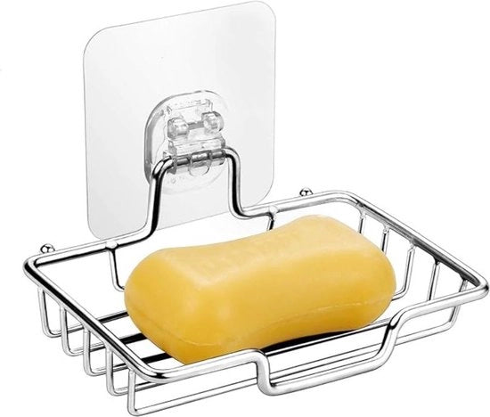 Sostituto di sapone - Dispensatore di sapone - Materiale - Acciaio inossidabile - Raccoglitore di sapone per doccia / bagno - Dispensatore di sapone senza fori - Dispensatore di sapone da appendere - Scaletta di sapone per parete