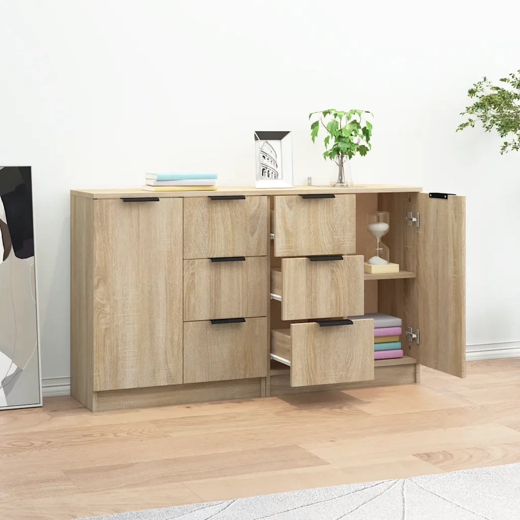 Credenze 2 pz Rovere Sonoma 60x30x70 cm in Legno Multistrato 3115790