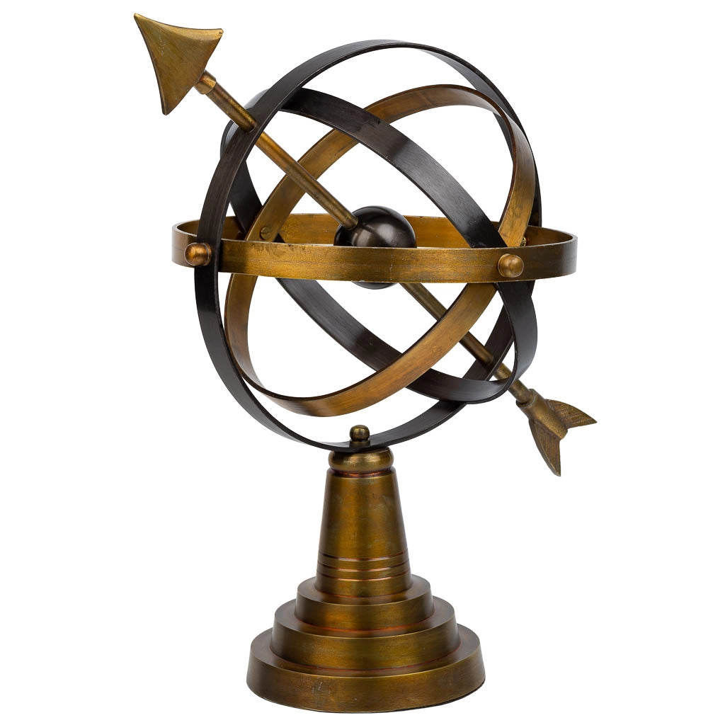 Sfera astrologica dorata D25x35h cm