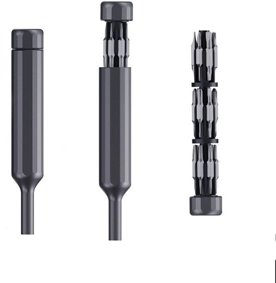 Set di chiavi a 27 in 1, minichiaro a forma di penna con spazio di stoccaggio integrato, tenitore di bit magnetico, ideale per elettronica, orologi, laptop e piccoli riparati