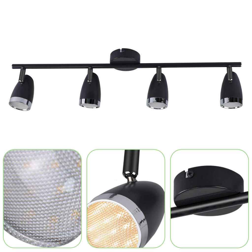 ZMH Faretto da soffitto a 4 luci da 16W orientabile a 350° Lampada da soffitto Soggiorno