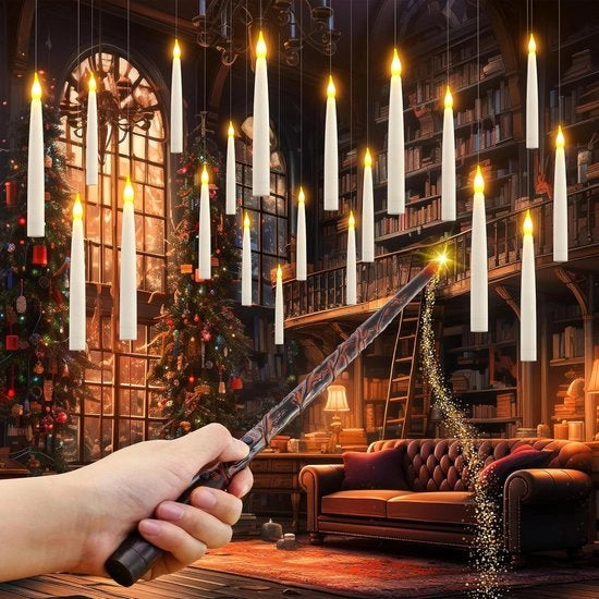 Illuminabili candele galleggianti con telecomando e timer, 20 pezzi, candele a fiamma elettrica fluttuanti per festa di Halloween e Natale.