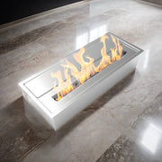 Bruciatore Arosio, Fornello, Elemento riscaldante, Inceneritore, Made in Italy, 19x46 h10 cm, Argento