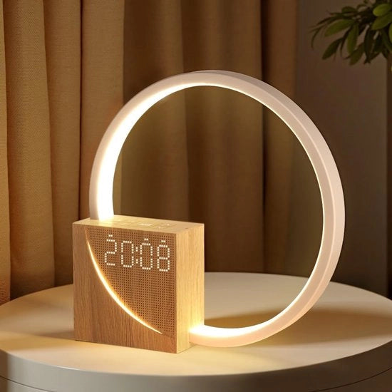 Lampada da letto 10W con funzione di ricarica USB, lampada sveglia, telecomando a tocco, lampada da tavolo regolabile per bambini e adulti, 3 livelli di luminosità, lampada notturna per soggiorno/camera da letto.