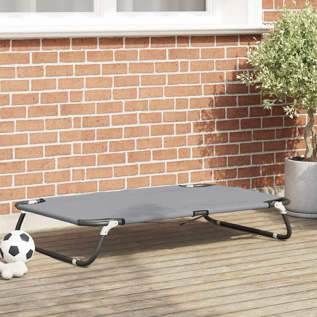 Letto per Cani Grigio chiaro 90 x 55 x 18 cm Acciaio CFW8269238