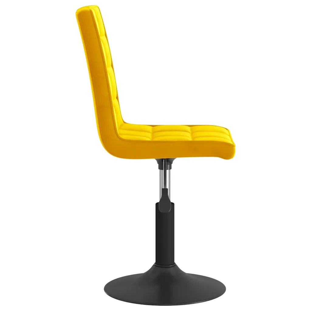 Sedie da Pranzo Girevoli 4 pz Giallo Senape in Velluto 3089296