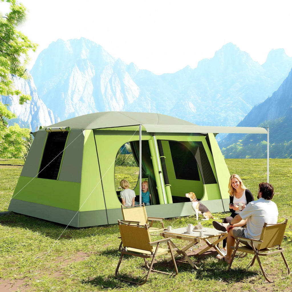 Tenda da campeggio per 4 persone ¨C zephmum ¨C tunnel, impermeabile, con finestra