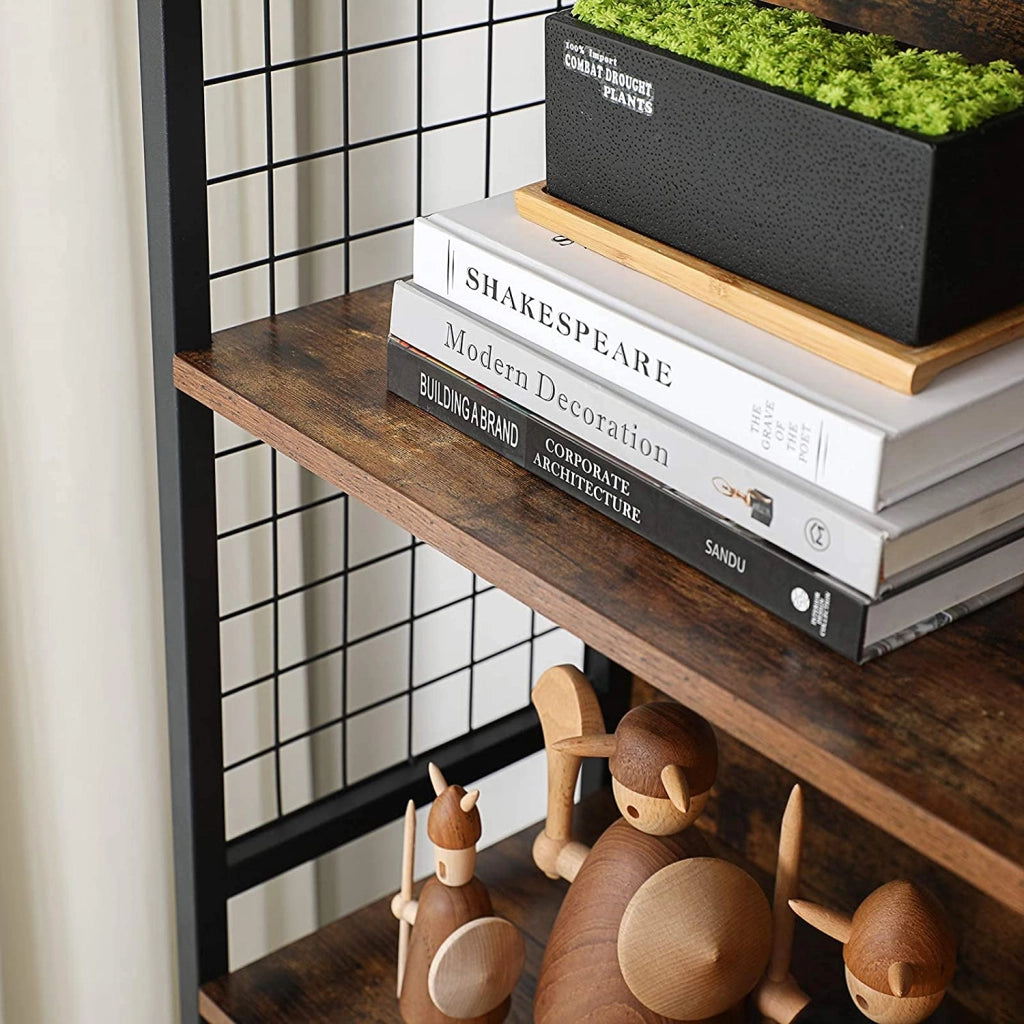 Valora LBC023B01 Libreria in acciaio marrone rustico 4 ripiani