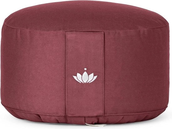 Cuscino di meditazione Lotus, alto extra (20 cm), rivestimento di cotone (KBA), certificato GOTS