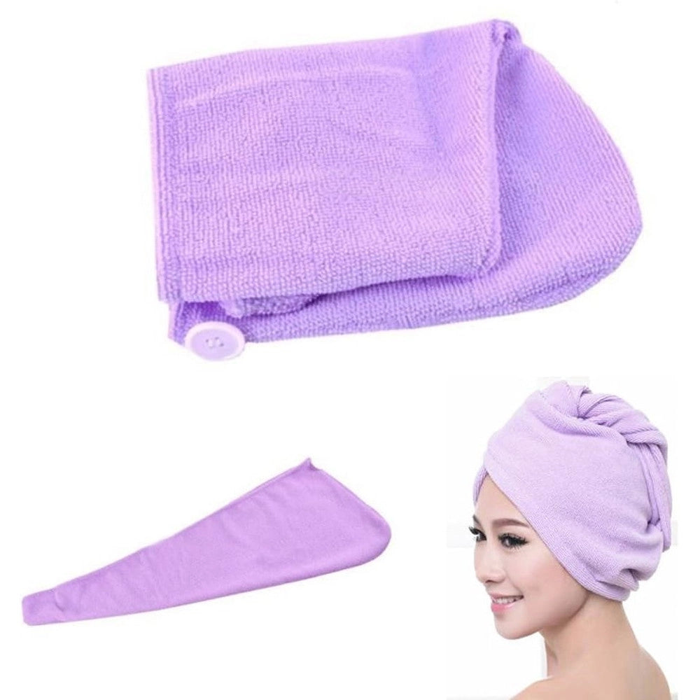 Trade Shop - Asciugamano In Microfibra Morbida Ad Asciugatura Rapida Turbante Per Capelli Cuffia -