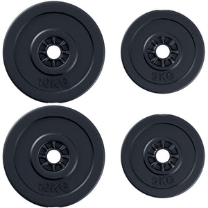 Set di 4 dischi pesi per bilanciere totale 30KG - 2x5kg e 2x10kg