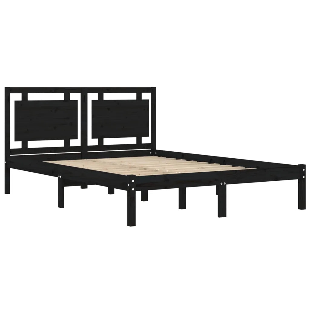 Giroletto Nero in Legno Massello 200x200 cm 3105559