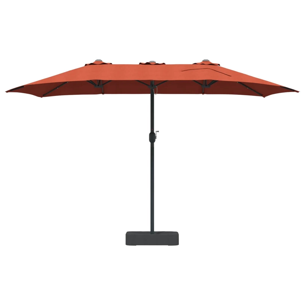 Ombrello da giardino Terracotta 385 x 209 x 244 cm Poliestere 42003288