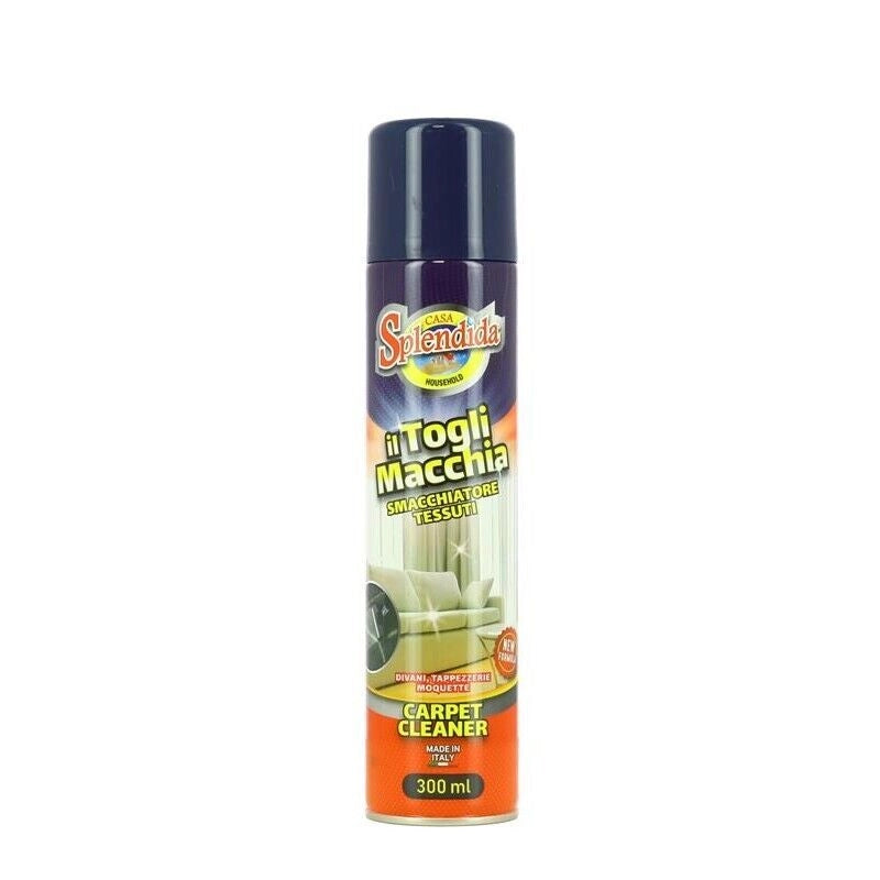 SPLENDIDA IL TOGLIMACCHIA SMACCHIATORE PER TESSUTI 300 ML DIVANI TAPPEZZERIE MOQUETTE - CARPET CLEANER MADE IN ITALY