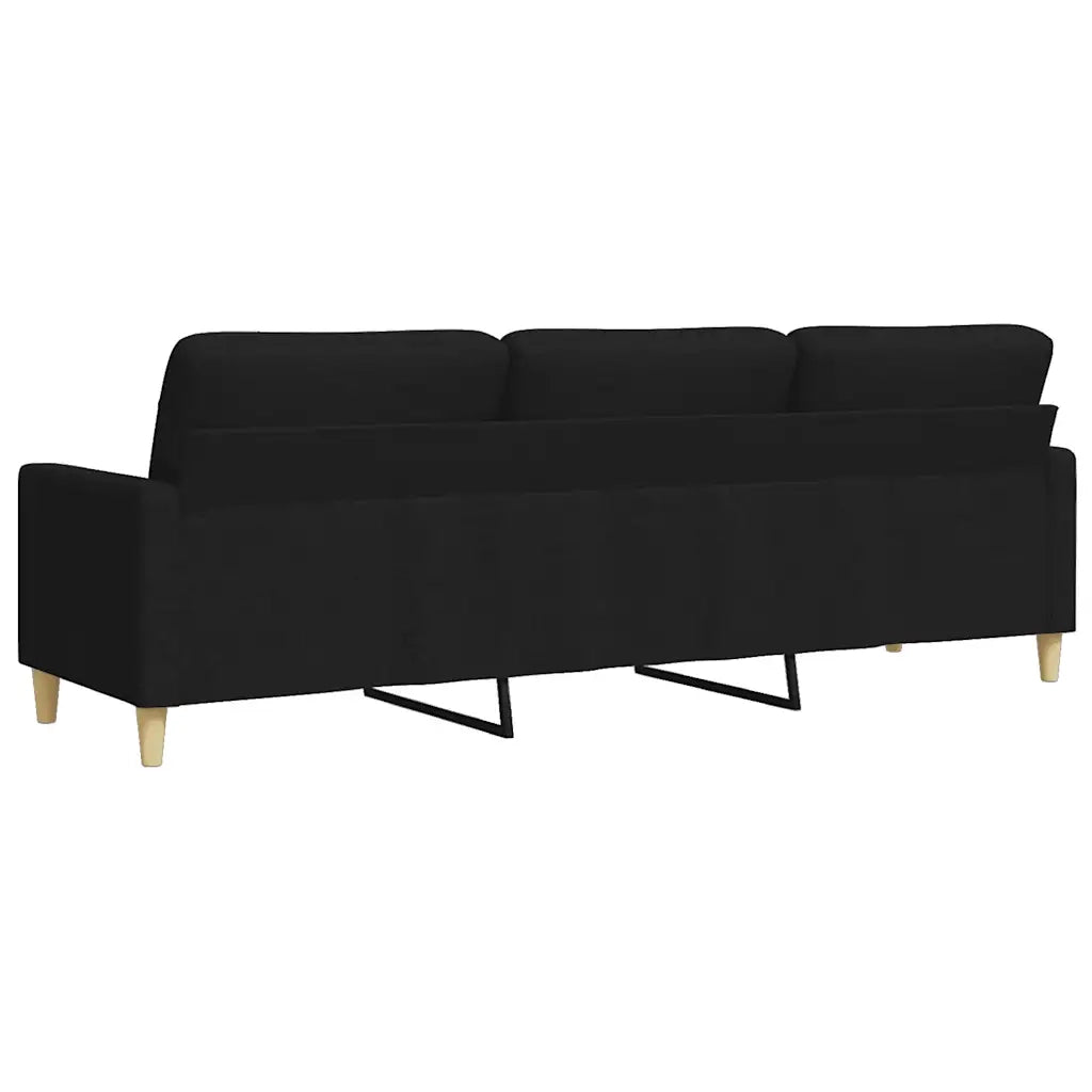 Divano a 3 Posti Nero 210 cm in Tessuto 4007418