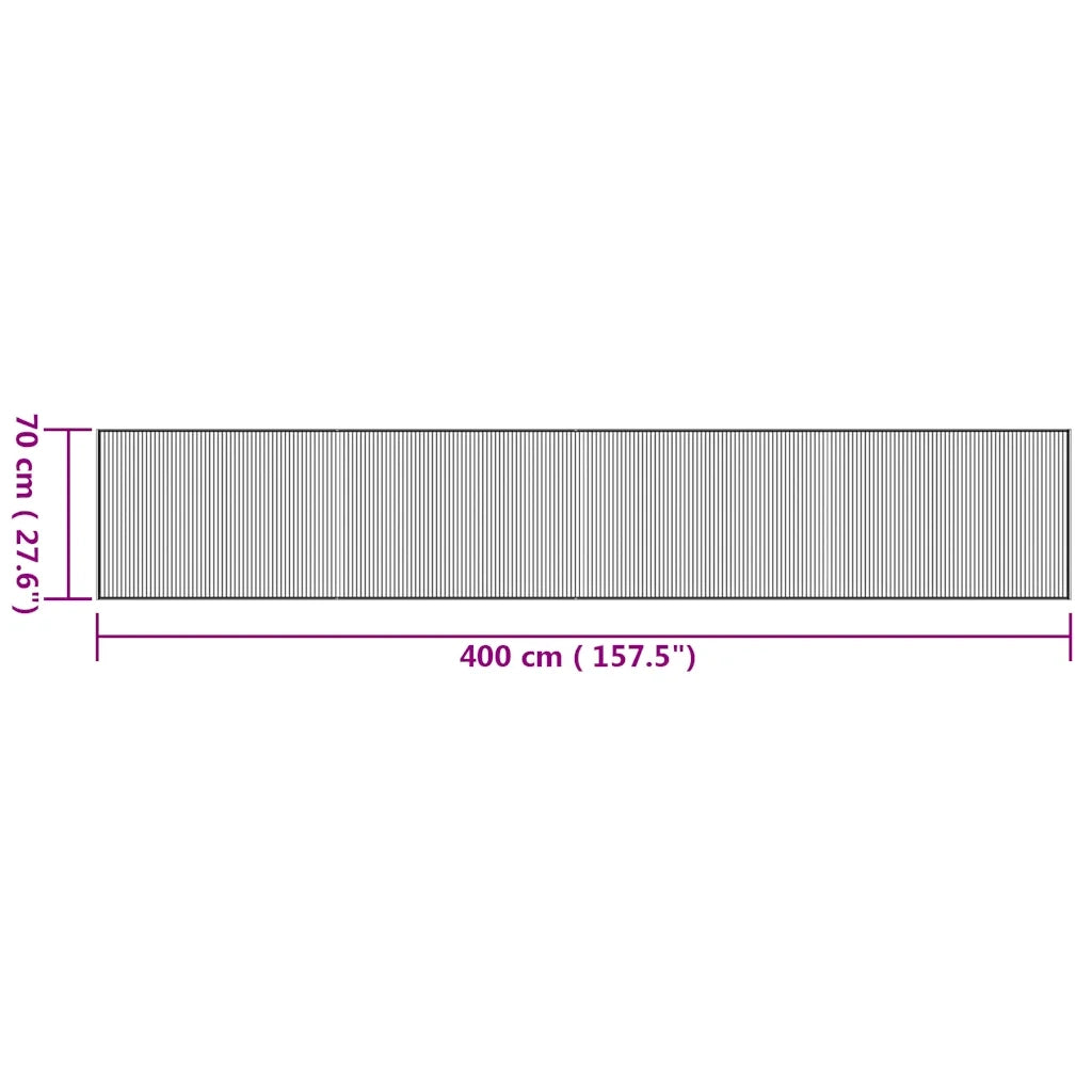 vidaXL Tappeto Rettangolare Natura 70x400 cm in Bambù