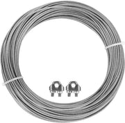 Cavo elettrico in acciaio inossidabile 3mm x 100m - Cavo per asciugatura - Cavo con alta resistenza - Superficie liscia - Struttura 7x7 - Cavo per asciugatura