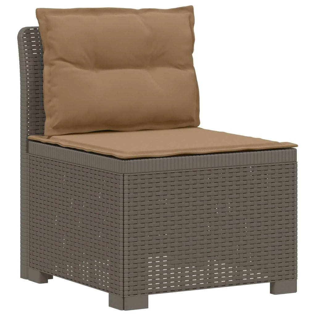 Divano da Giardino 5 Posti con Cuscini Stile Rattan PP 3443920