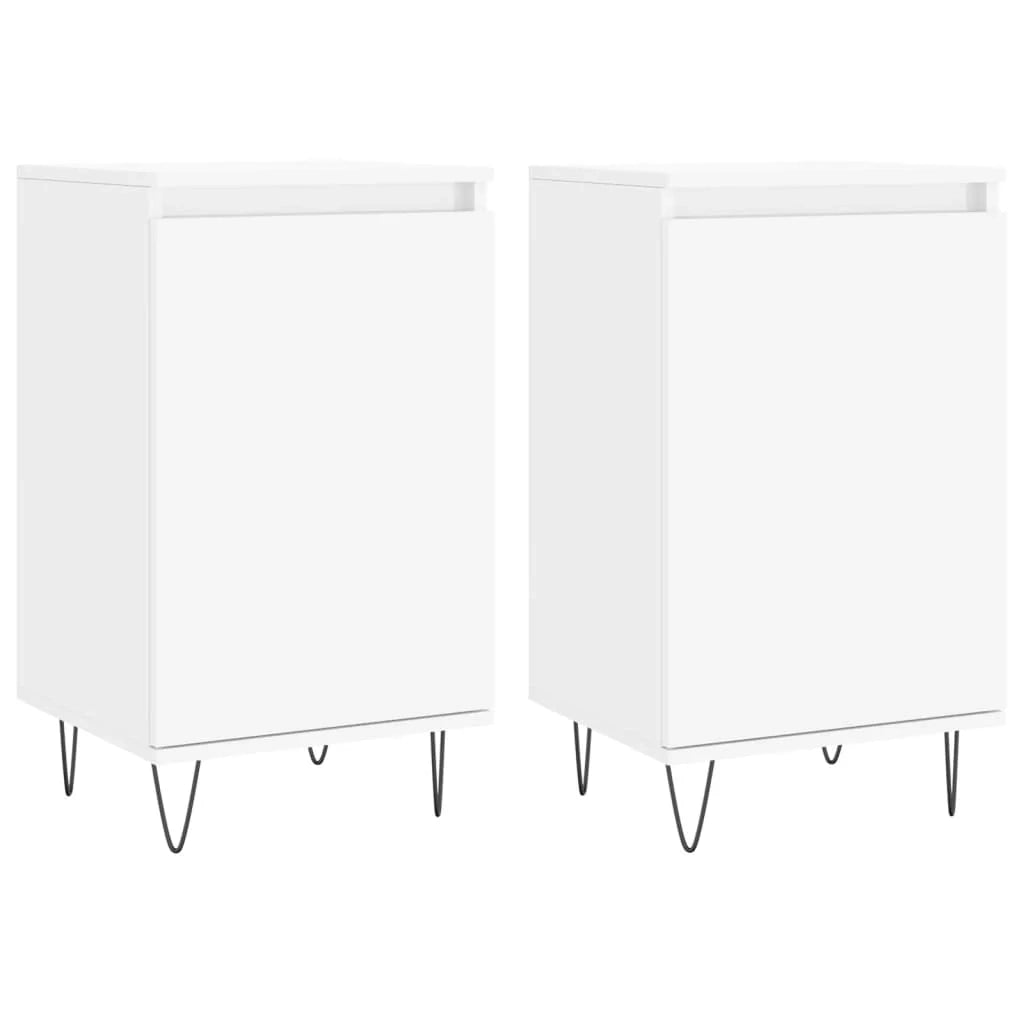 Buffet credenza cassettiera armadio mobile contenitore organizer per cucina soggiorno salotti set da 2 40 x 35 x 70 cm legno ingegnerizzato nero 02_0036659