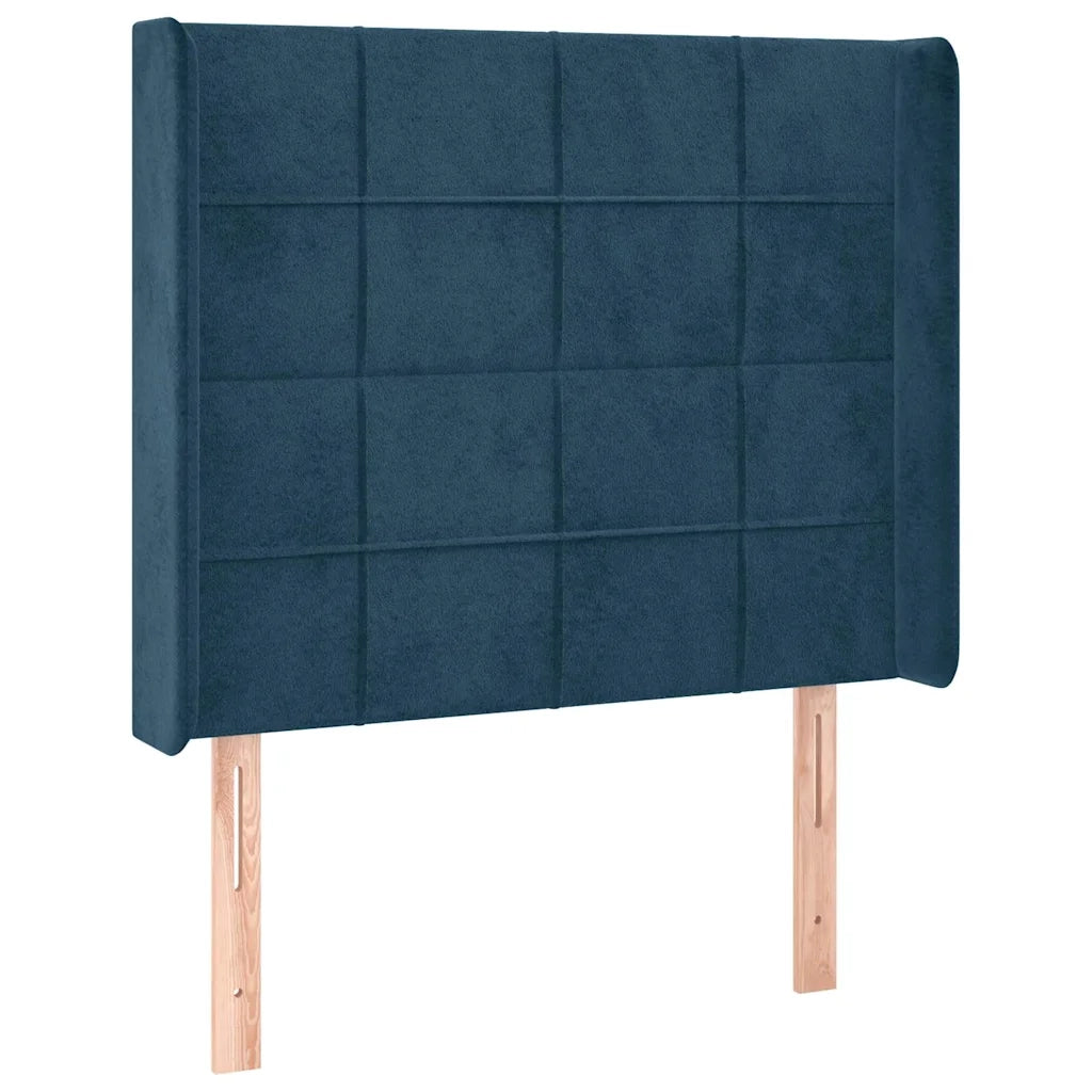 Testiera a LED Blu Scuro 103x16x118/128 cm in Velluto 3124094
