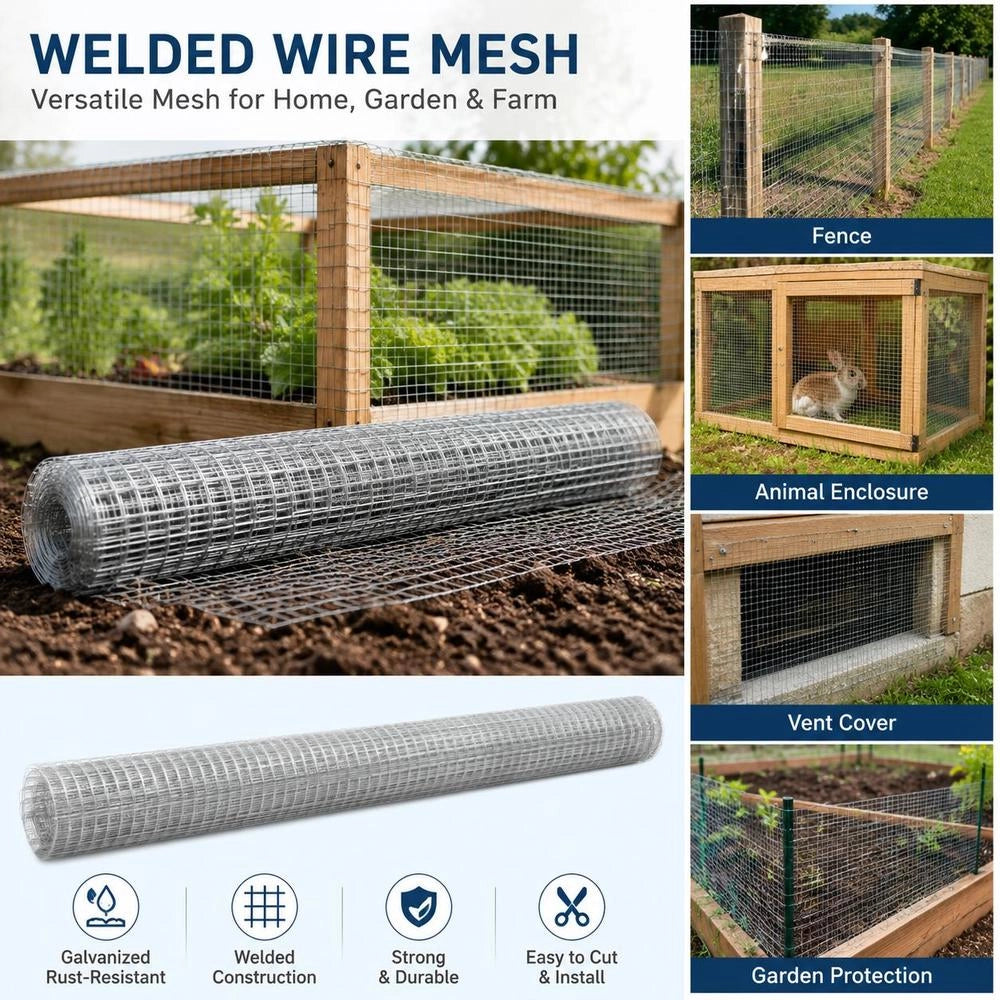 Wire Fence, Galvanized Steel, 25x1.5 M, Silver