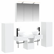 Set di mobili per il bagno Montaggio a parete 6 pcs Bianco 3407111