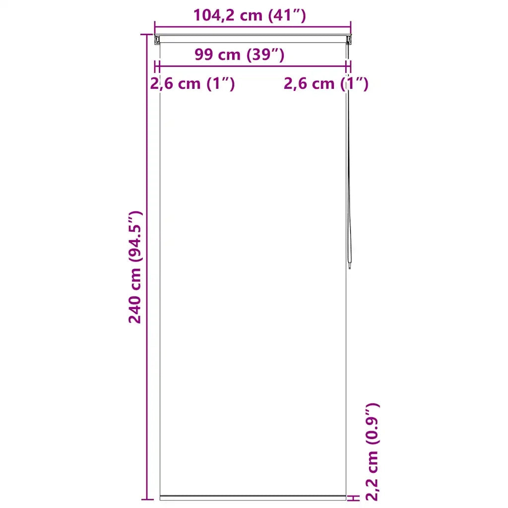 Tenda a Rullo per Doccia 100x240 cm con Motivo a Bolle 142866