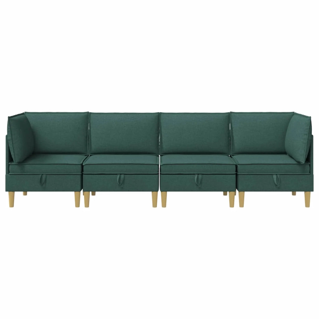 Set di divani modulari con spazio di archiviazione 4 pcs