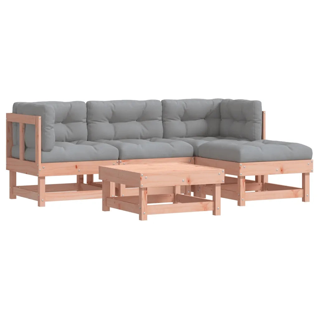Set Divani Giardino 5 pz con Cuscini Legno Massello di Douglas 3185792