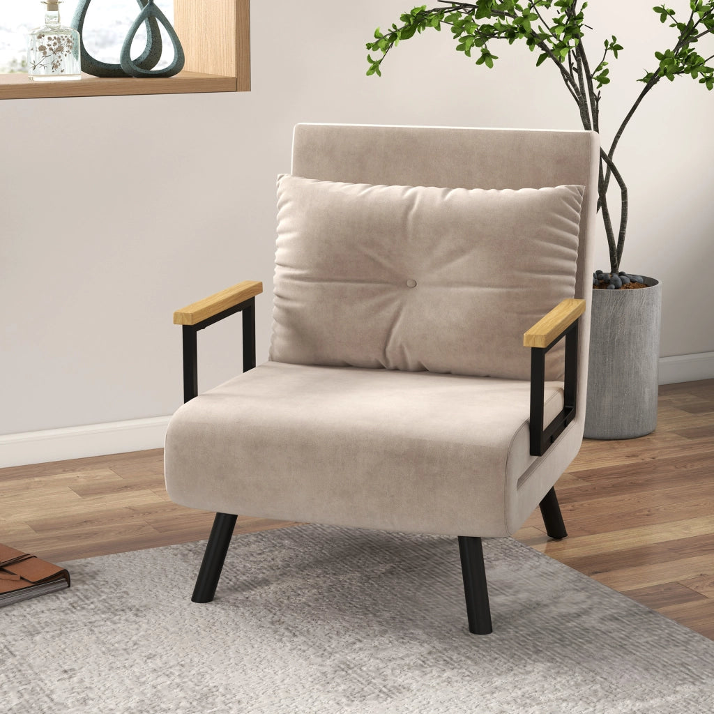 POLTRONA LETTO 63 x 73 x 81 cm Beige in poliestere