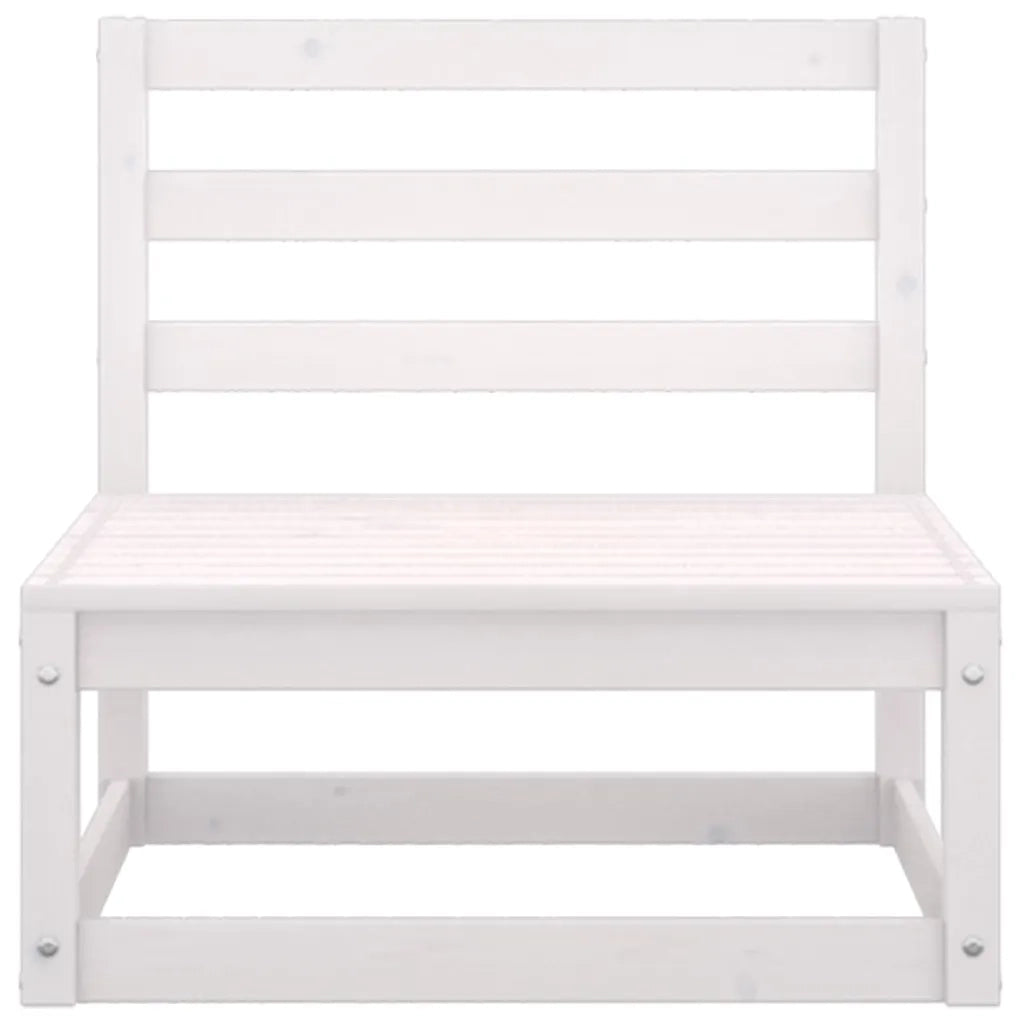 Salotto da Giardino-Set Divani da Giardino3 pz Cuscini Legno Massello Pino Bianco