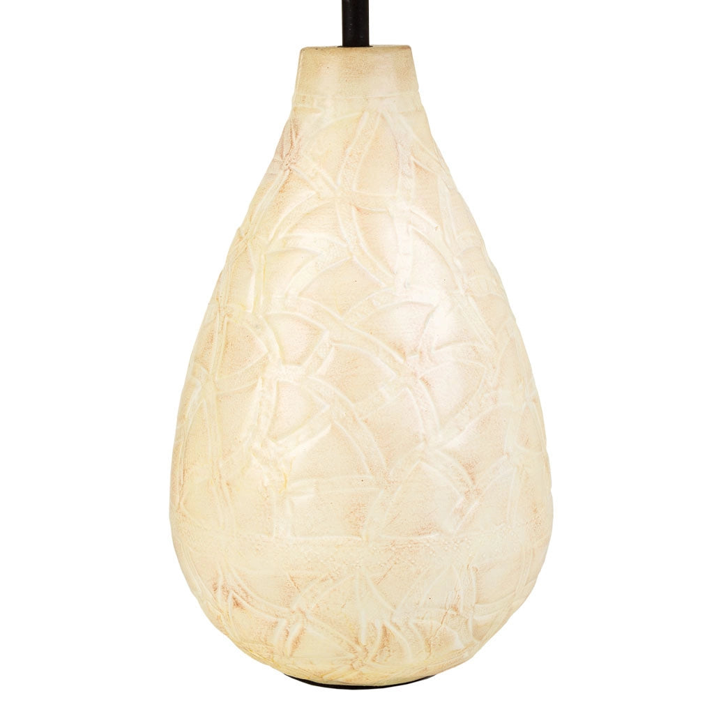 Lampada da tavolo in metallo panna 33x33x60h