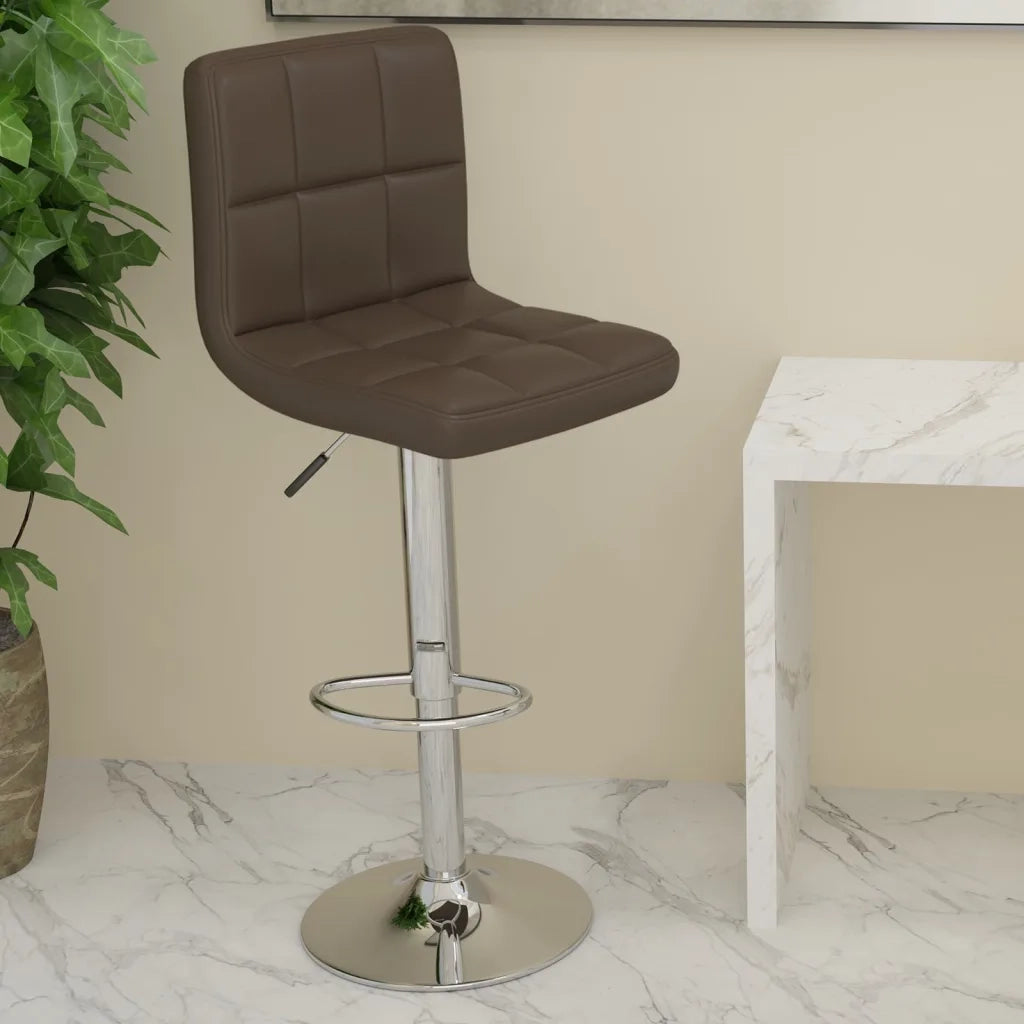 Sgabello da Bar Marrone in Similpelle cod mxl 64087