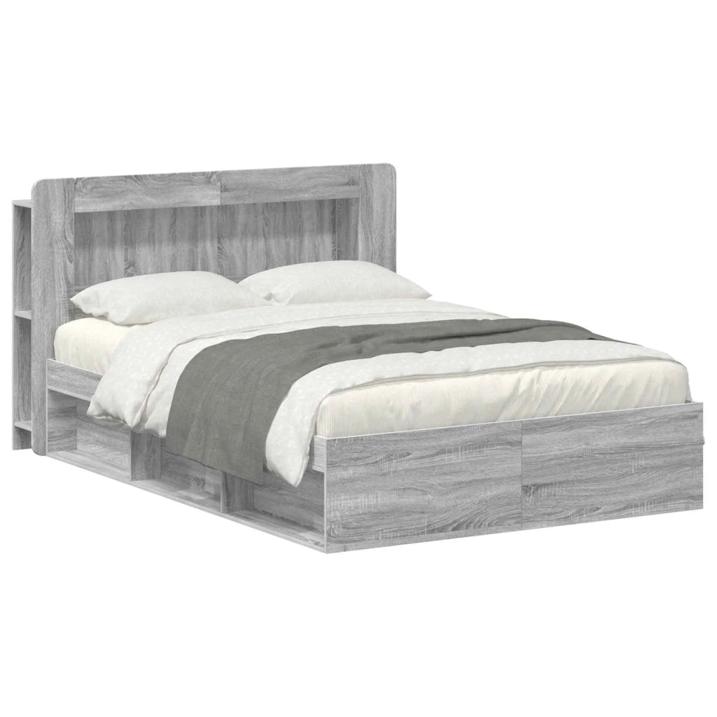 Telaio del letto con storage Sonoma grigio 160 x 200 cm