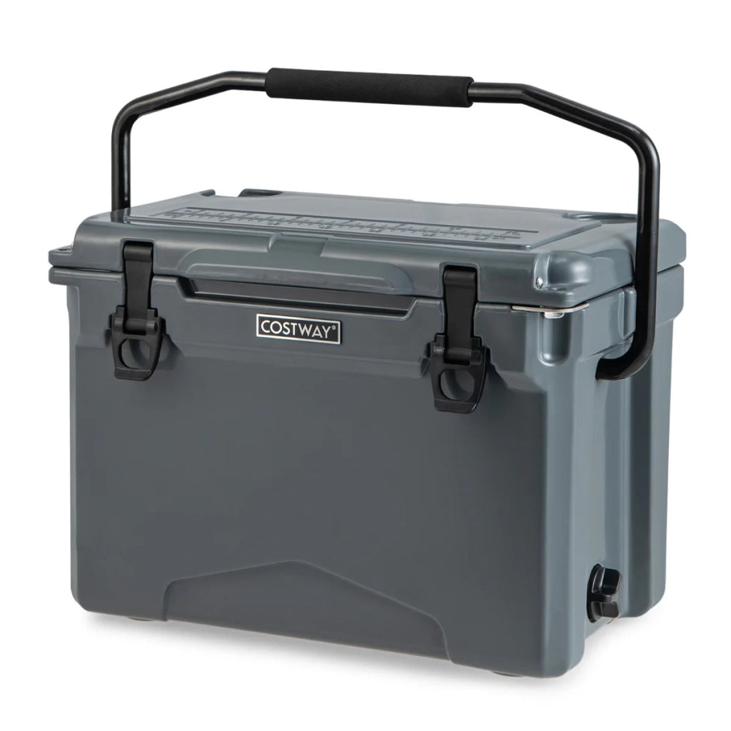 Borsa termica portatile 55 x 33 x 37 cm mantiene le bevande fresche per 5-7 giorni pratica e robusta realizzata in LLDPE grigio 20_0020103