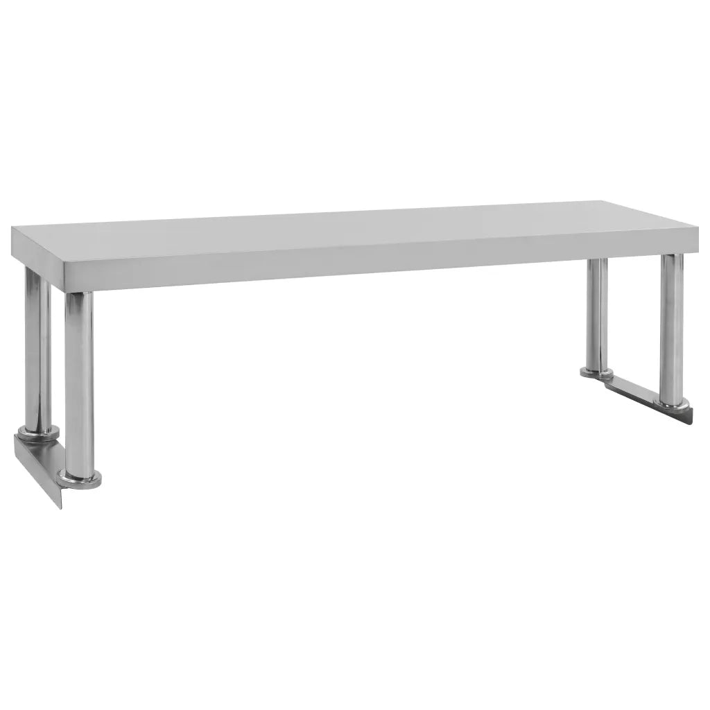 Tavolo Lavoro Cucina con Mensola 120x60x120 cm in Acciaio Inox CFW9416711